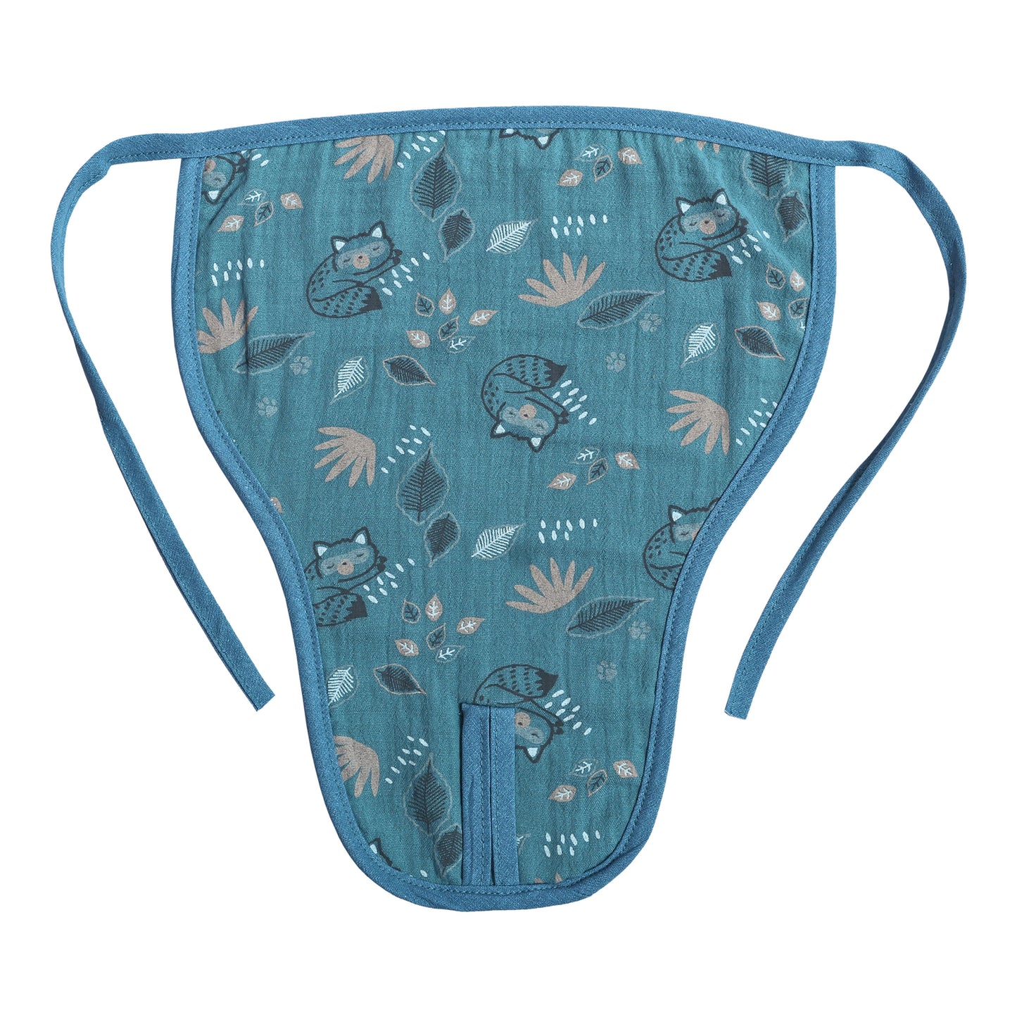 Infants Pack of 6 blue printed organic cotton muslin cushioned langot cloth diapers