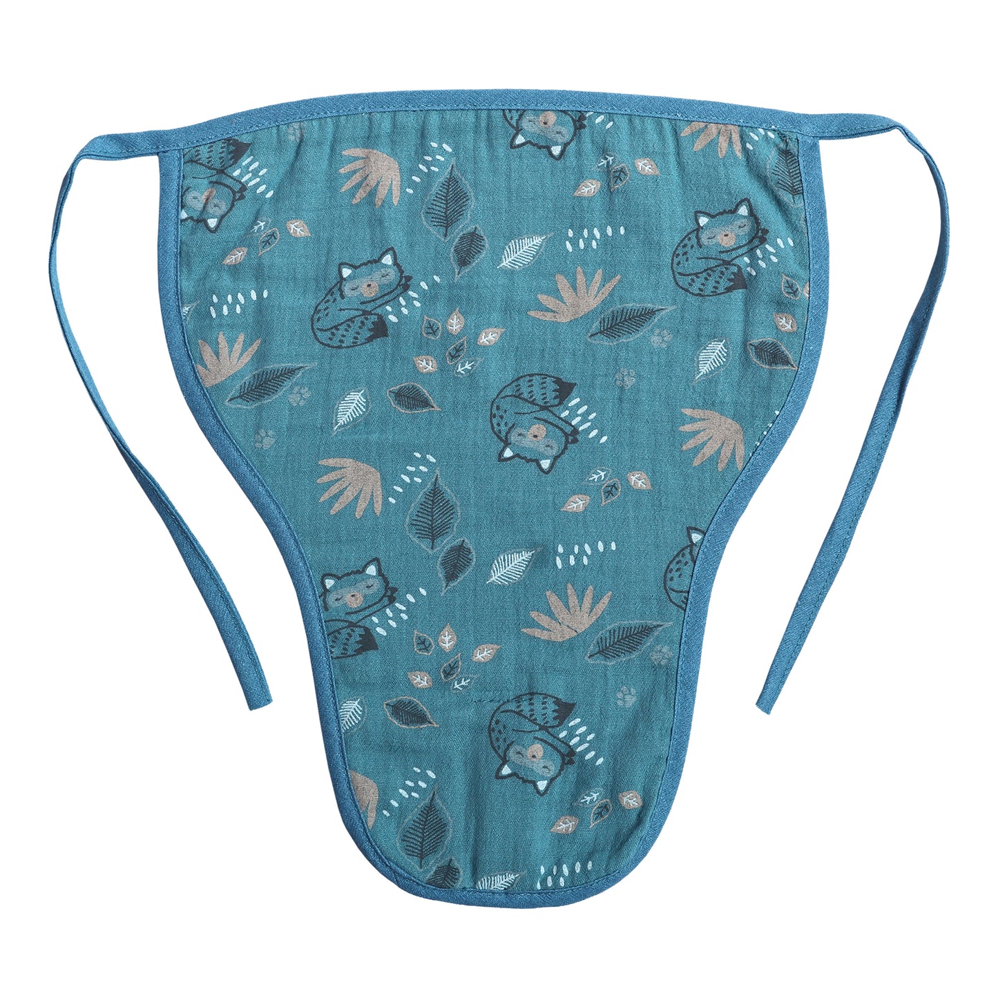 Infants Pack of 6 blue printed organic cotton muslin cushioned langot cloth diapers
