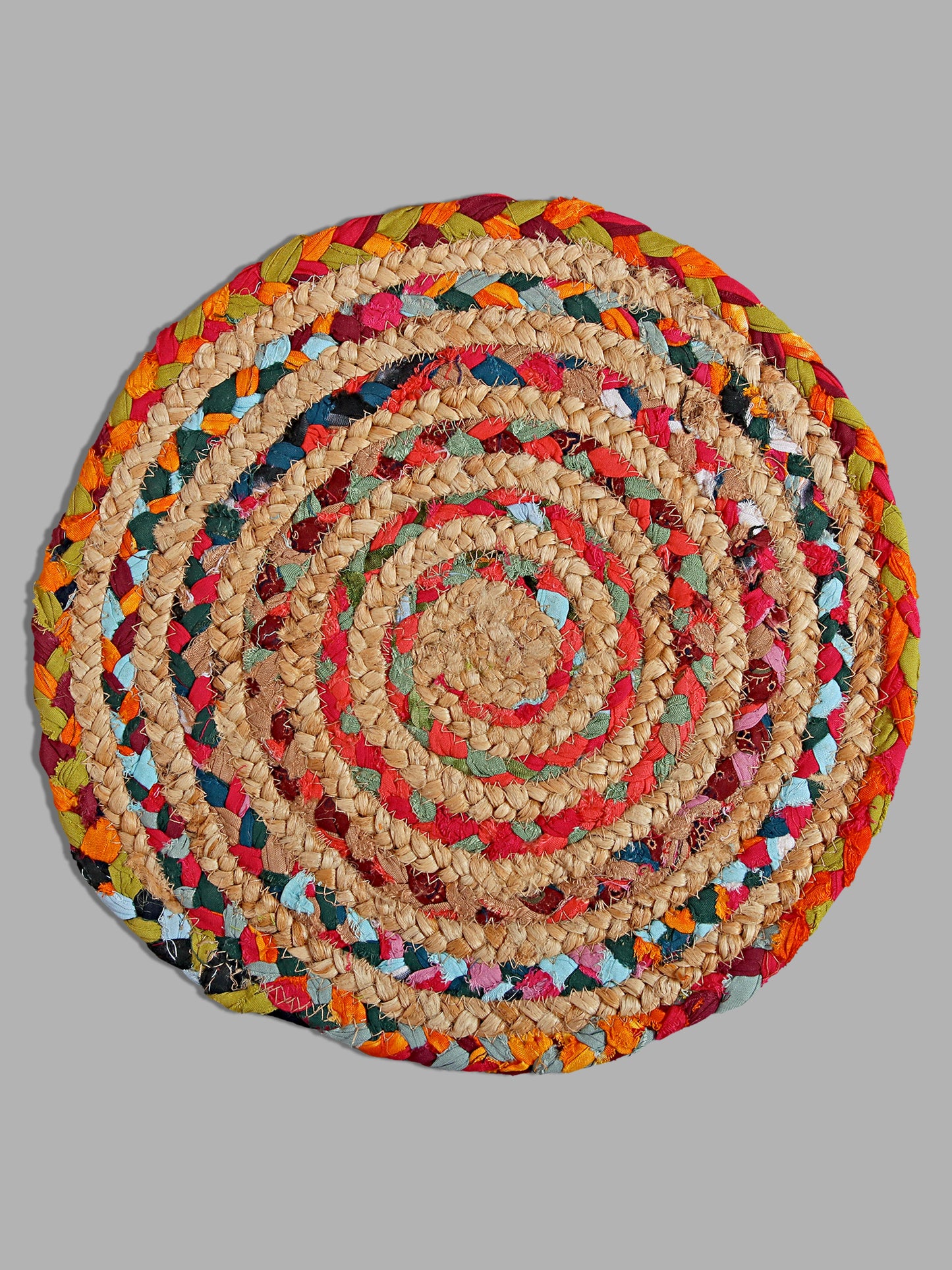 Multicolor Braided Reversible jute Table Placemats