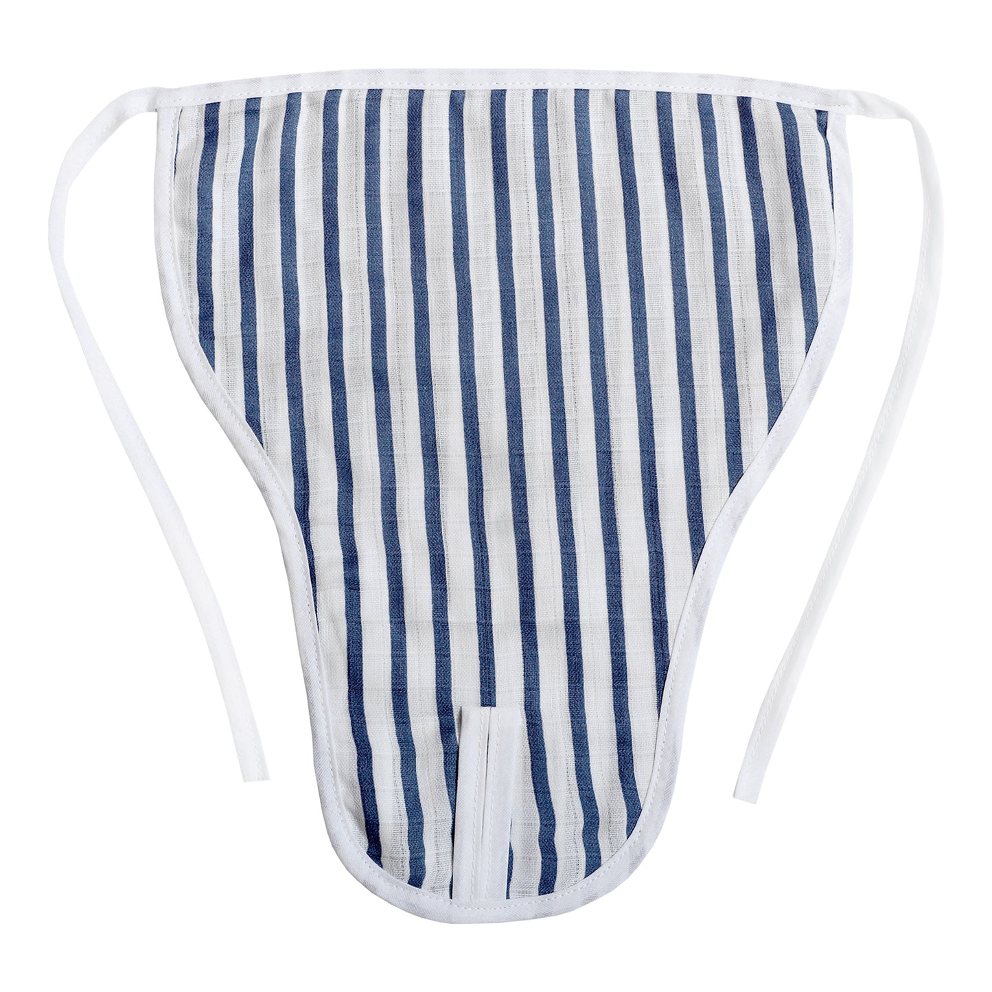 Infants Pack of 6 striped blue organic cotton muslin cushioned langot cloth diapers