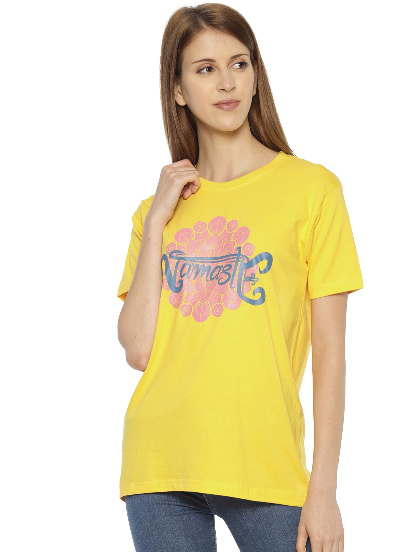 Women's Printed T-shirt(NAMSTE)