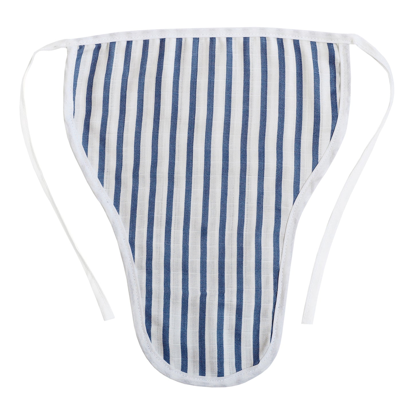 Infants Pack of 6 striped blue organic cotton muslin cushioned langot cloth diapers