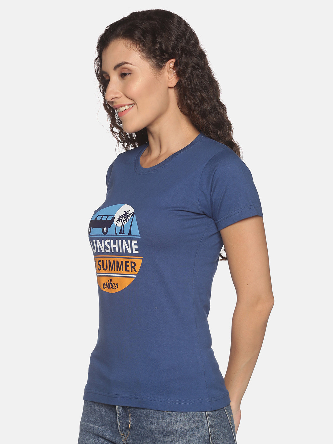 Women's Printed T-shirt(Sunshine)