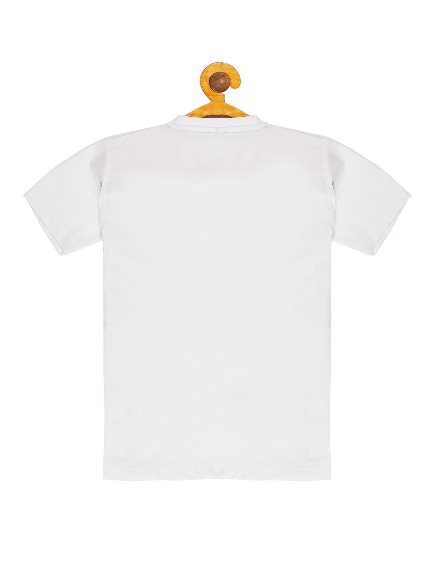 Kids Printed round neck White Fish t-shirt