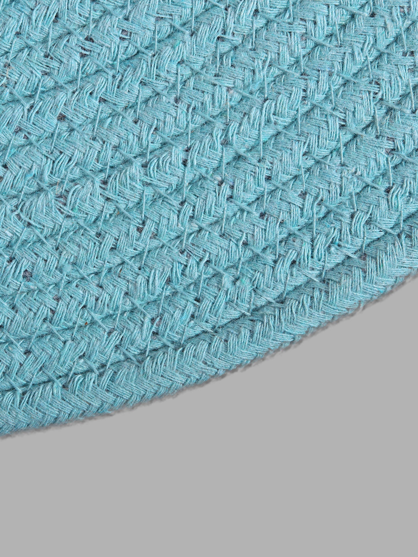 Set Of 4 Blue Braided Reversible cotton Table Placemats