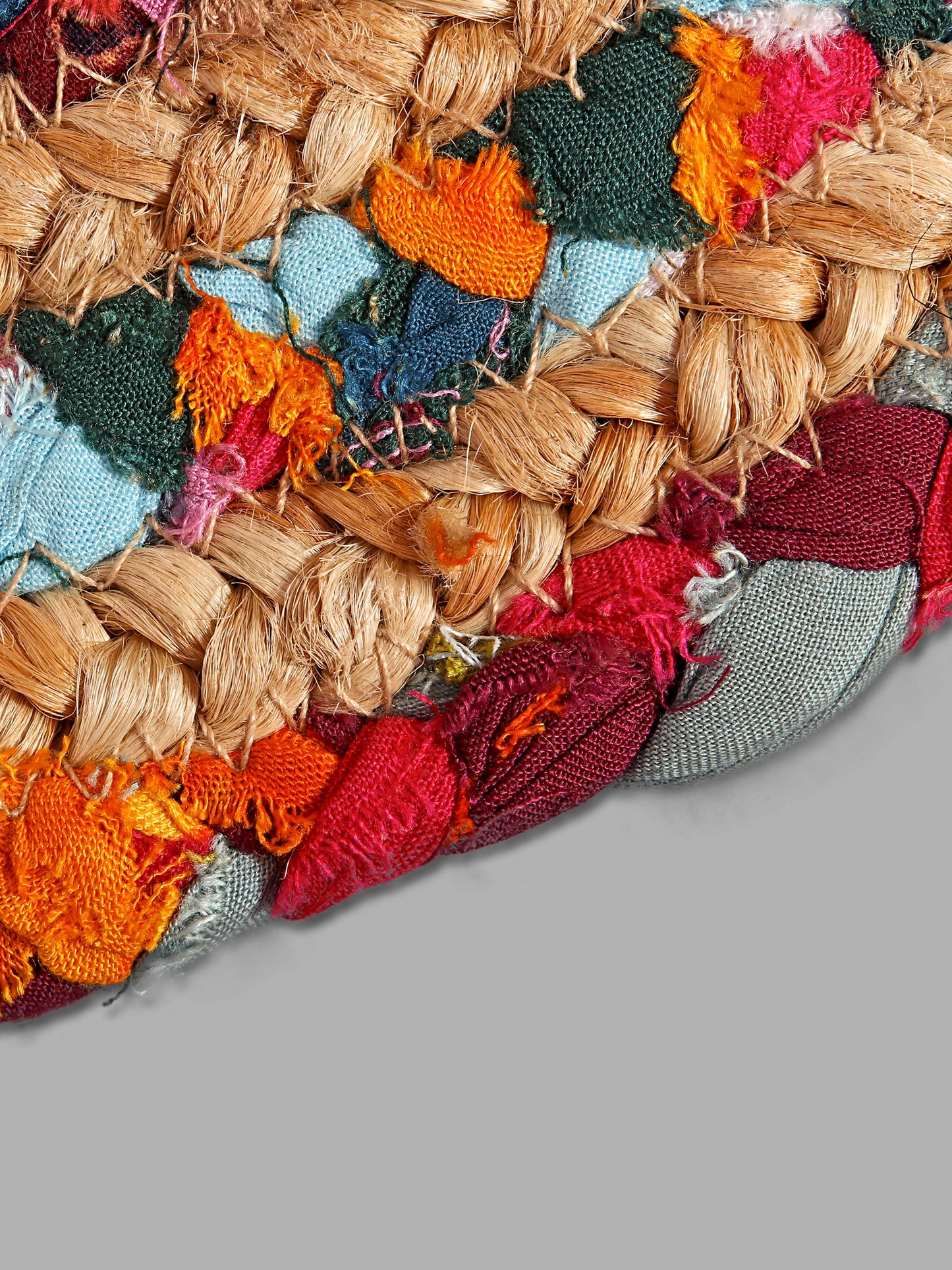 Multicolor Braided Reversible jute Table Placemats