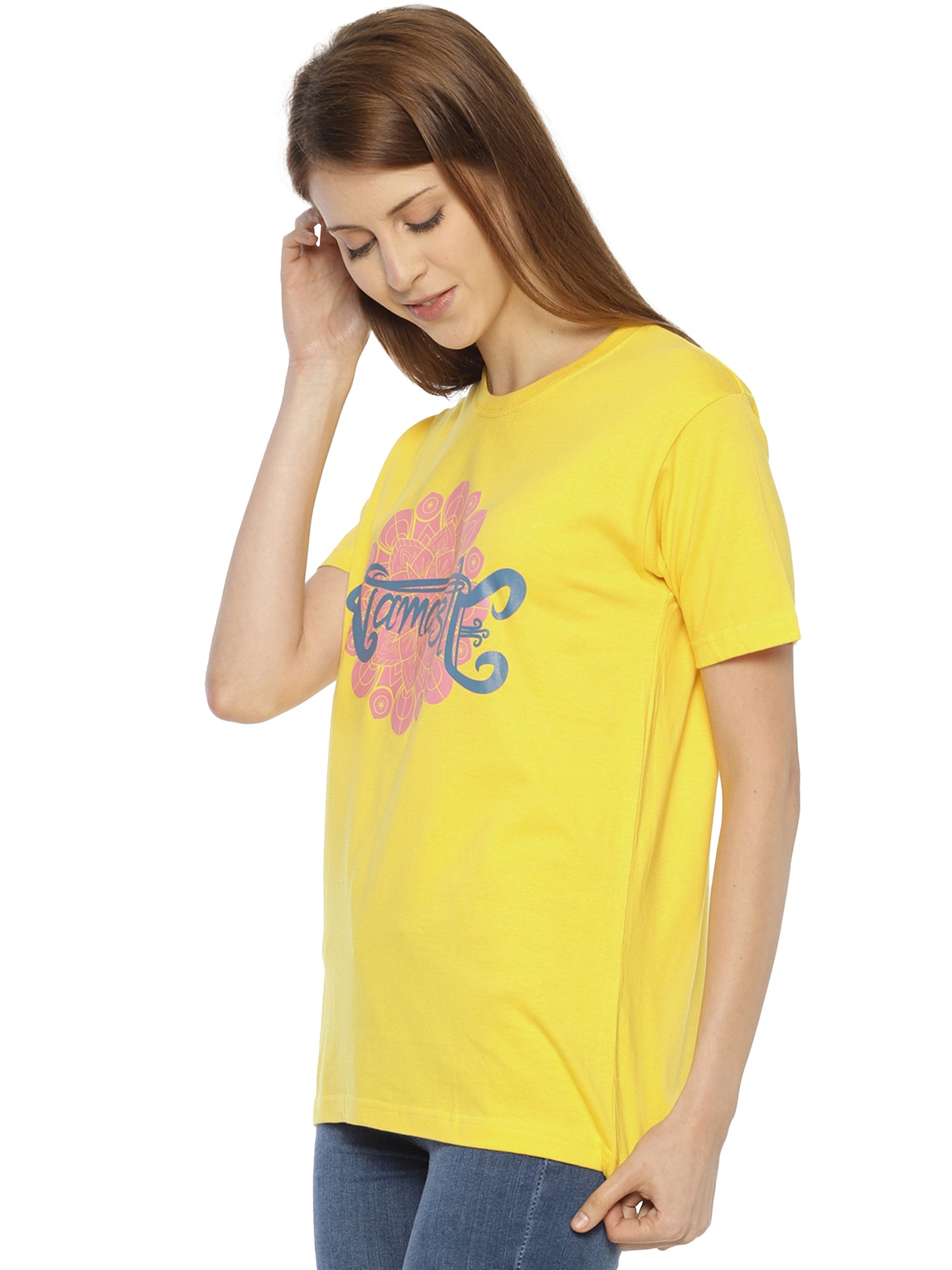 Women's Printed T-shirt(NAMSTE)