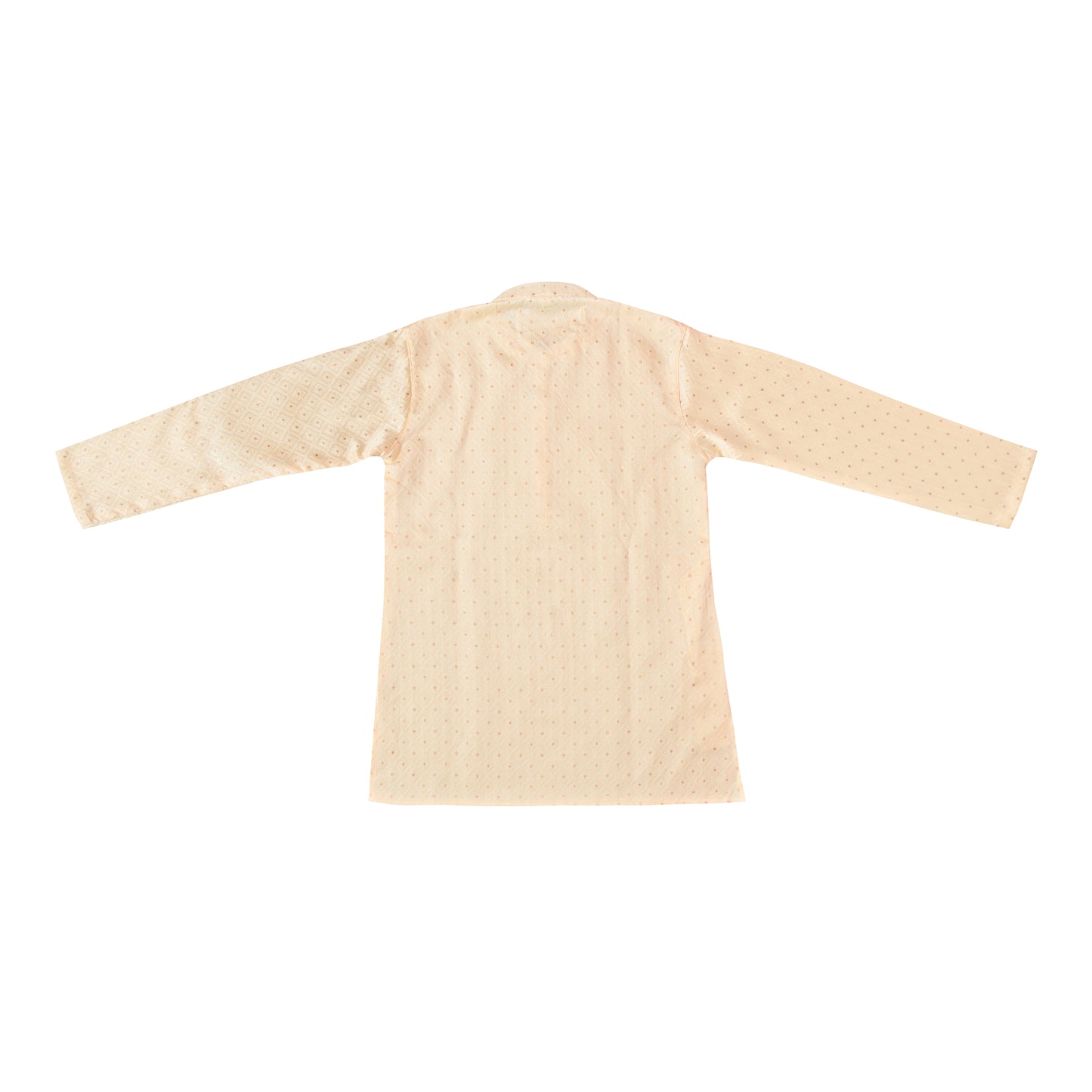 PAROKSH Boys Cream Handloom Cotton Printed Straight Kurta