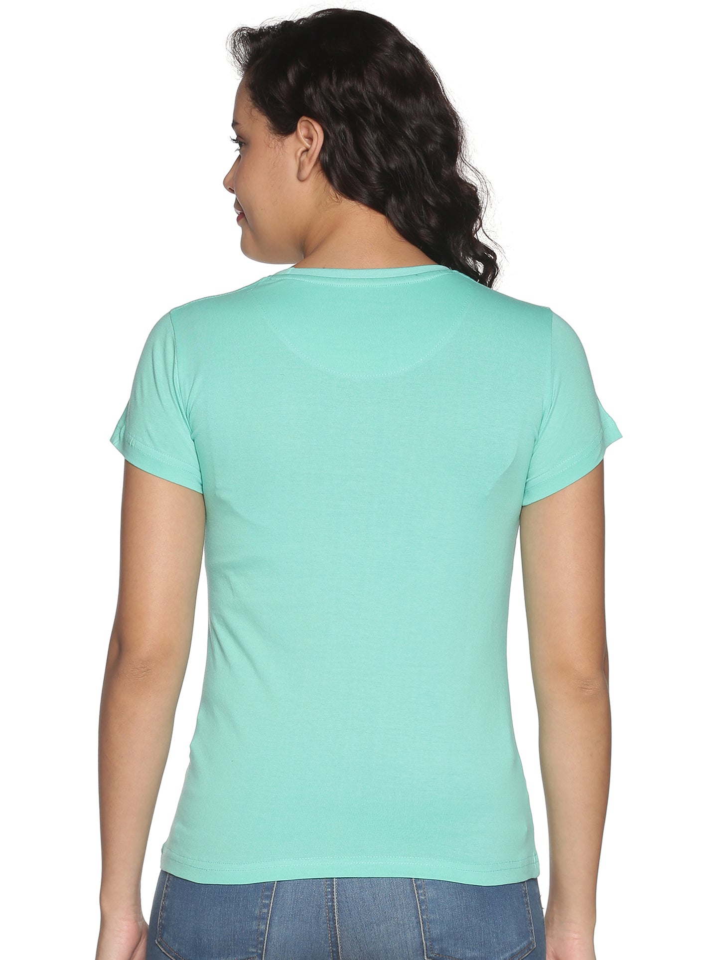 Women's Printed T-shirt(Fether)