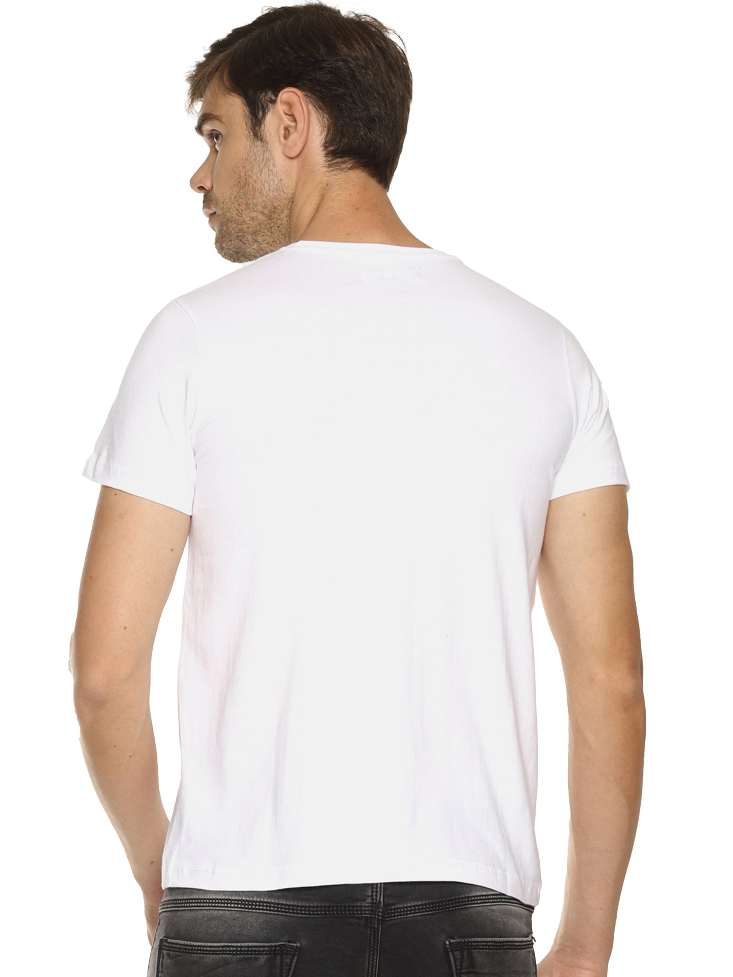 OBOW Have Mixed Printed Quirky Bold Quote Round Neck Half Sleeve Cotton White T-shirt