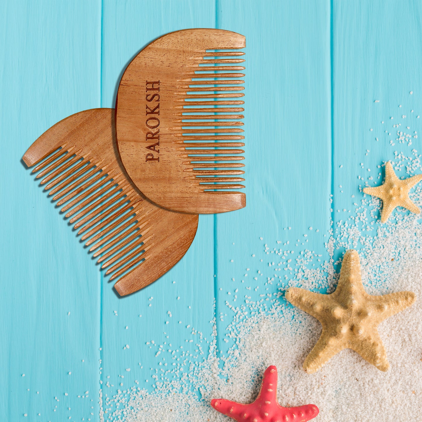 Wooden Hair Combs with Herbal Oil Treatment