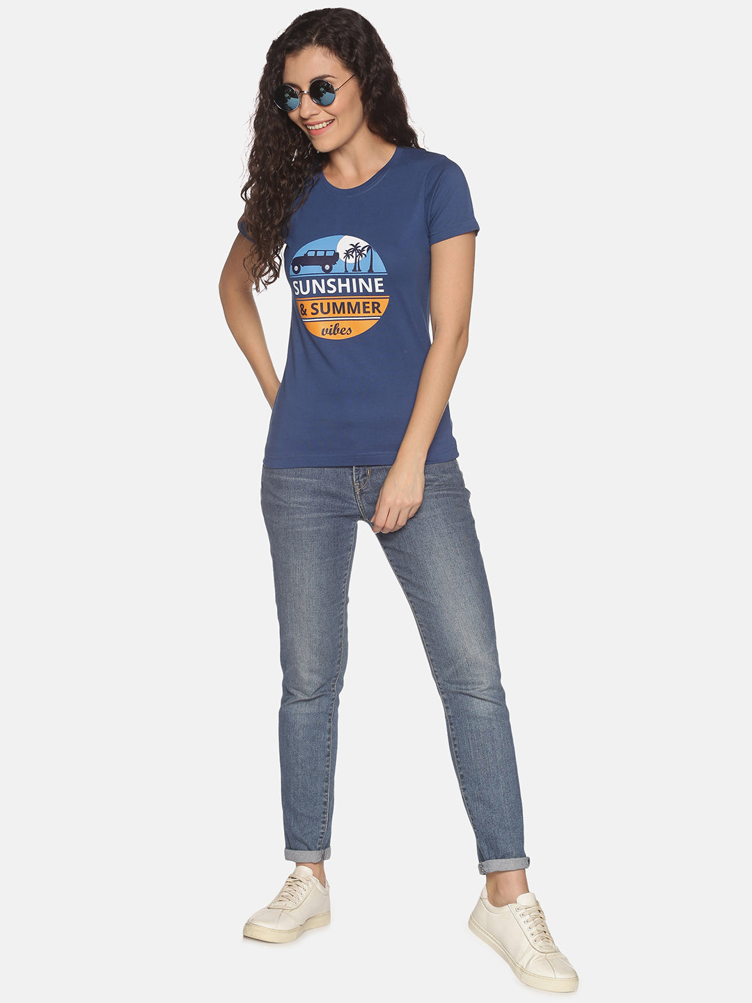 Women's Printed T-shirt(Sunshine)