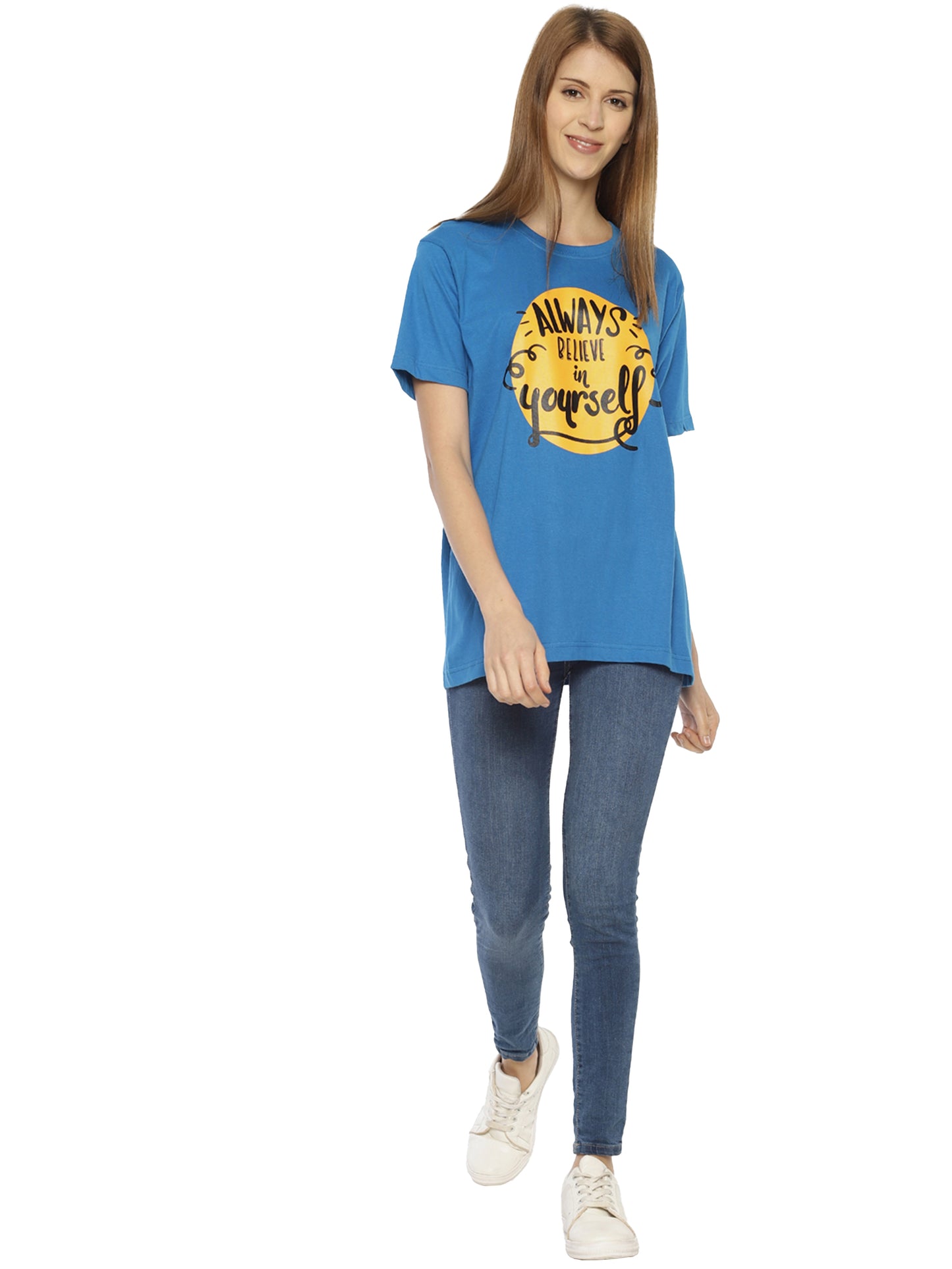 Women's Printed T-shirt(Always Believe)