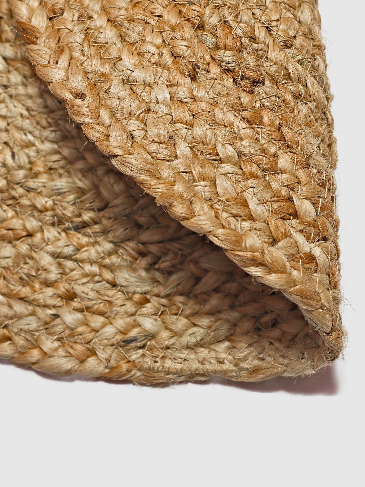 Set Of 6 Brown Braided Reversible Jute Table Placemats