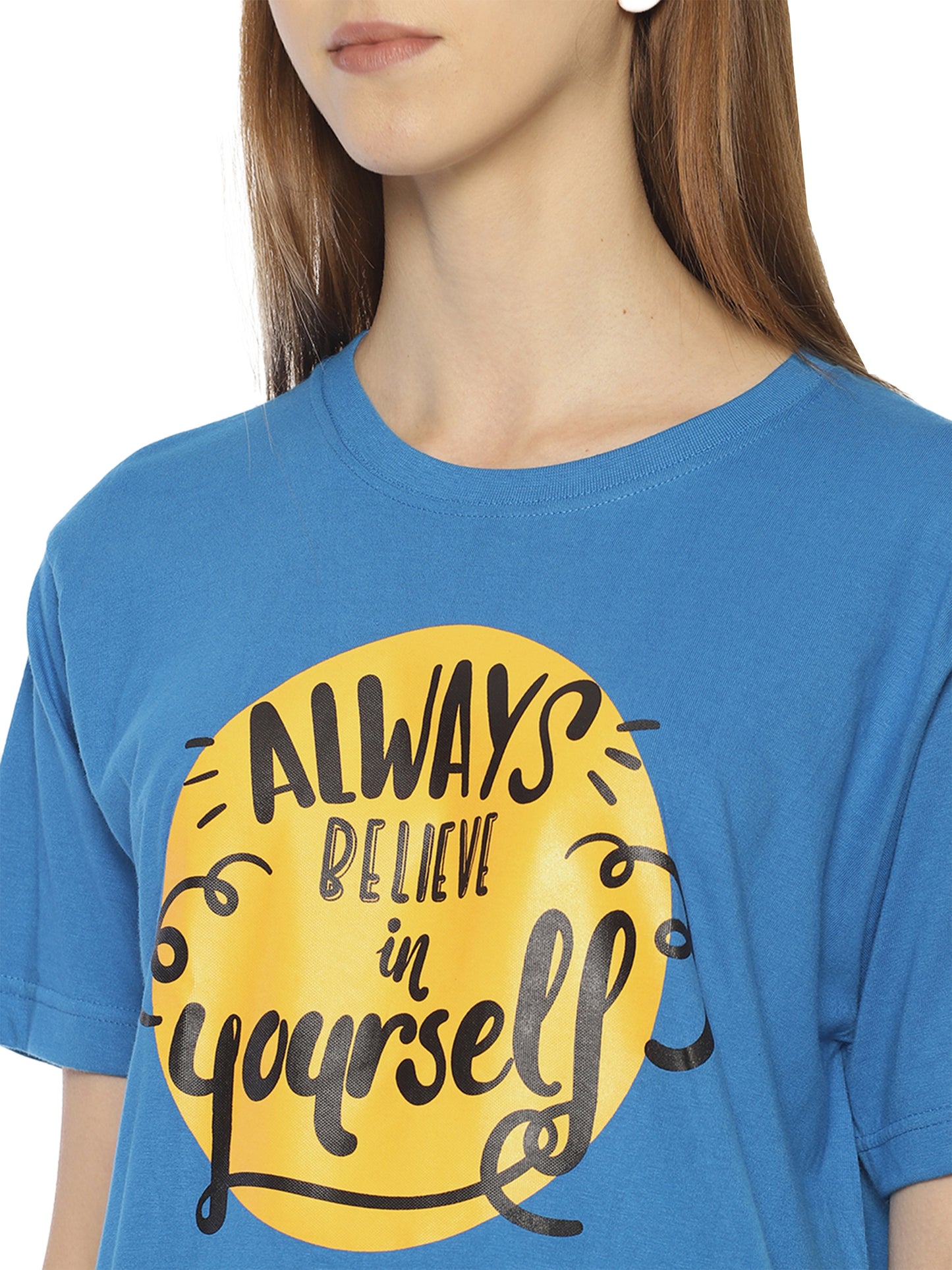 Women's Printed T-shirt(Always Believe)