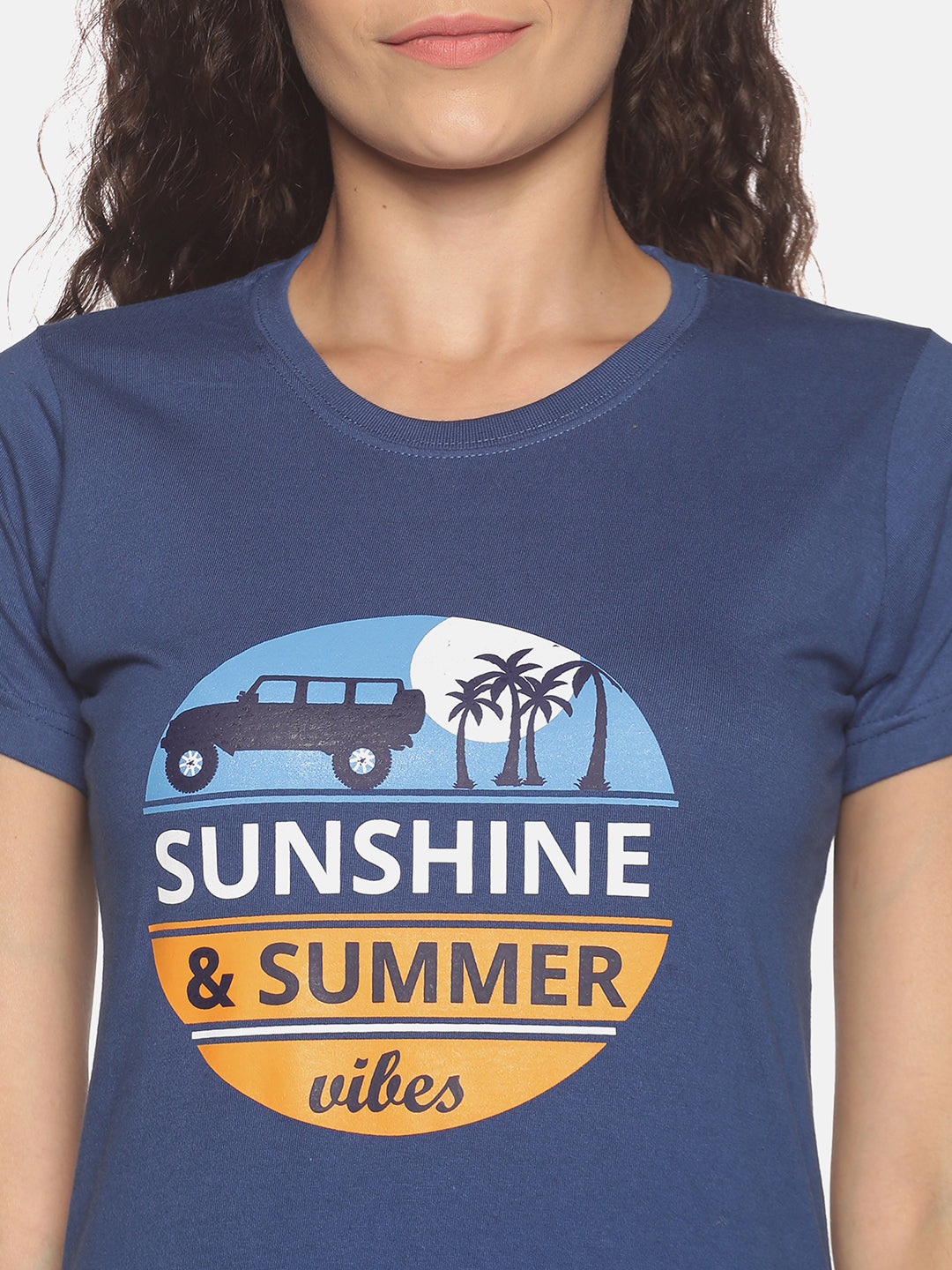 Women's Printed T-shirt(Sunshine)