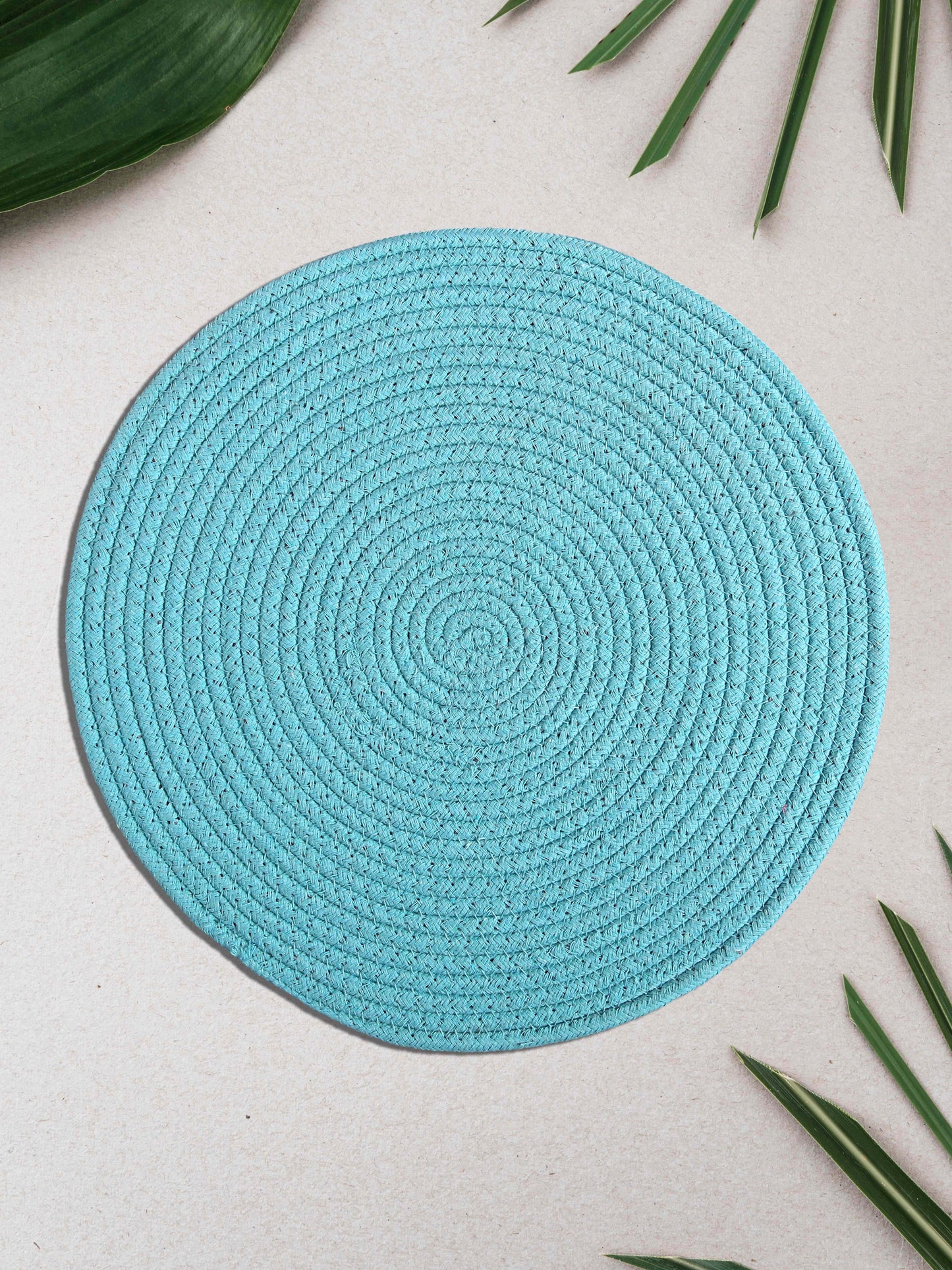 Blue Braided Reversible cotton Table Placemats