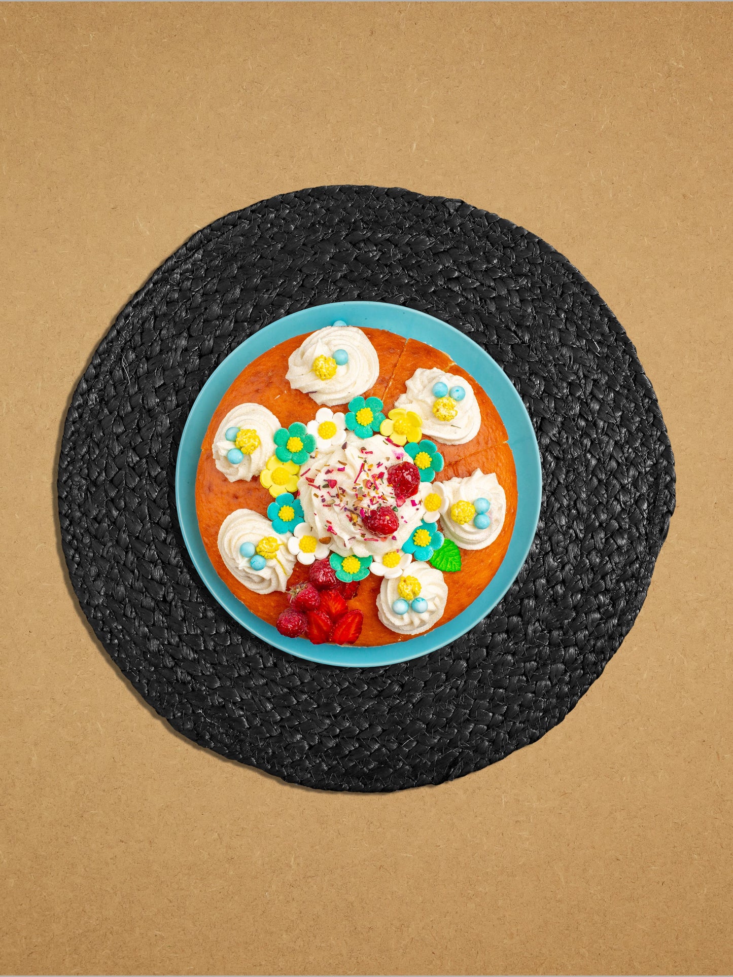 Set Of 4 Black Braided Reversible Jute Table Placemats