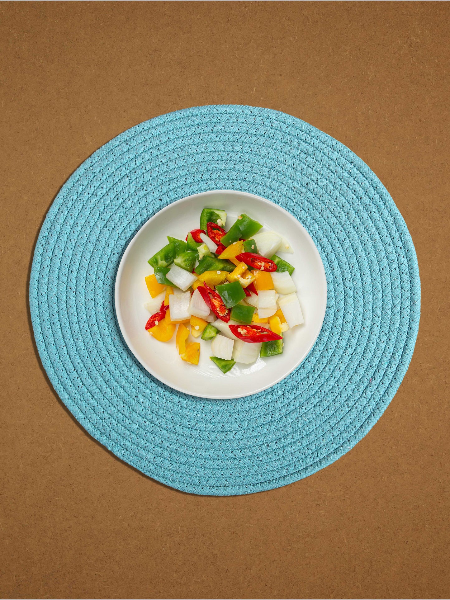 Blue Braided Reversible cotton Table Placemats