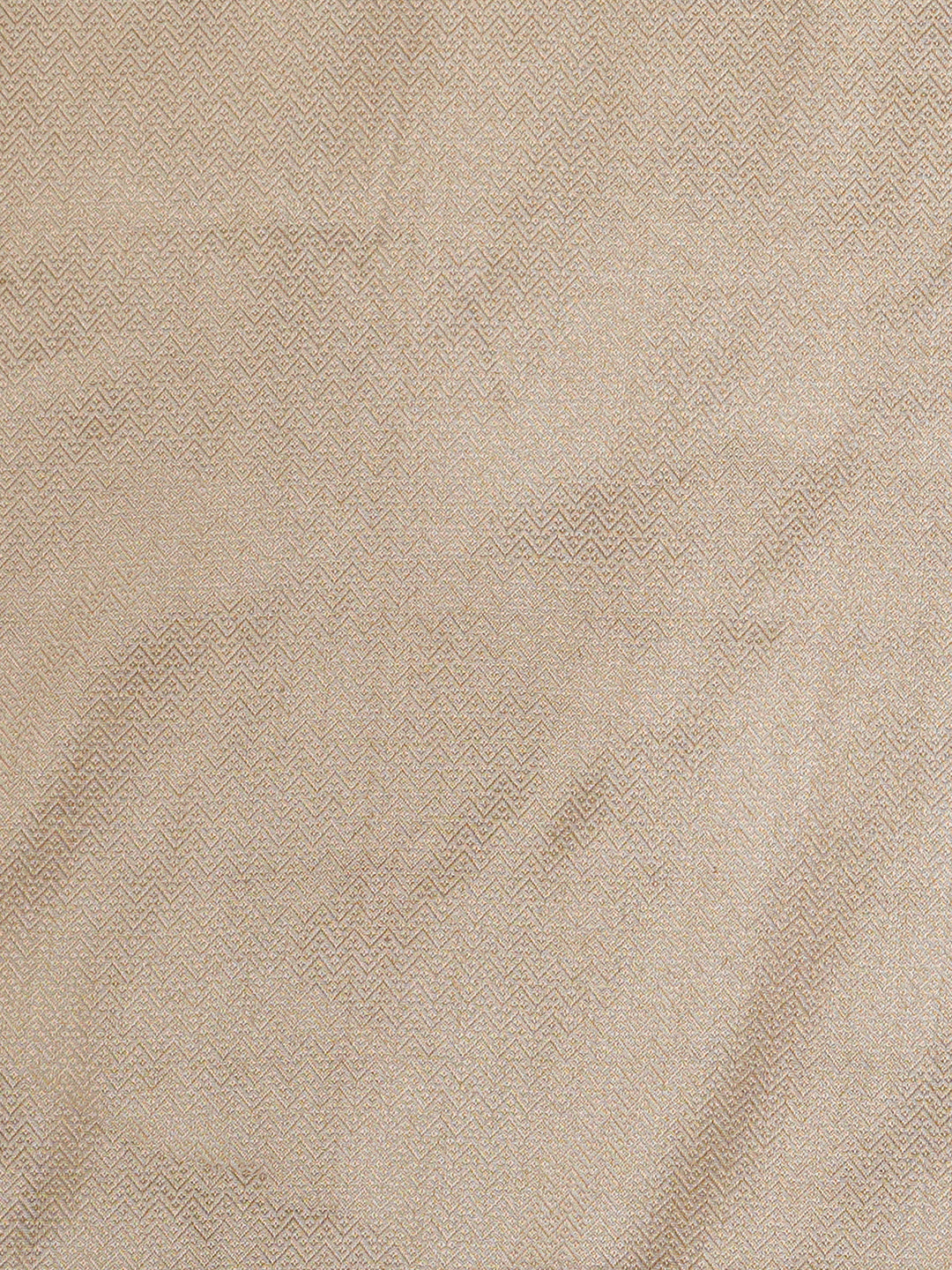 Women's Handloom Banarasi Cream Zigzag dupion silk Saree With Zari Border