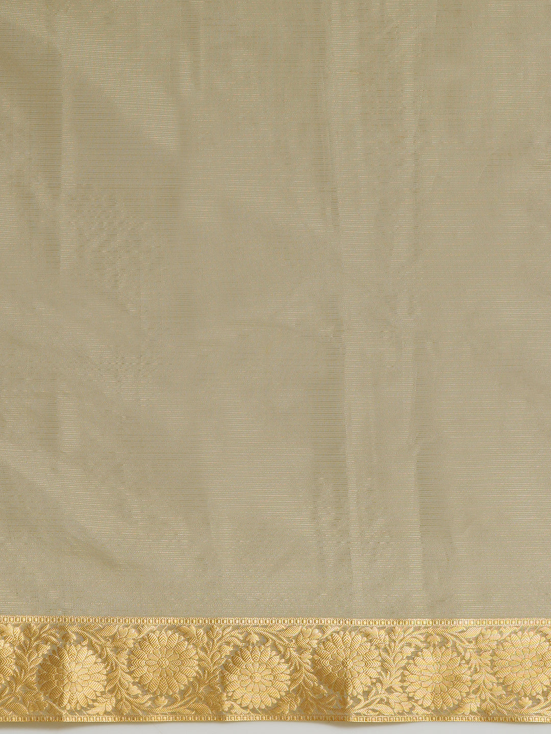 Women's Handloom Banarasi grey kota checkered tissue silk Saree With Zari Border