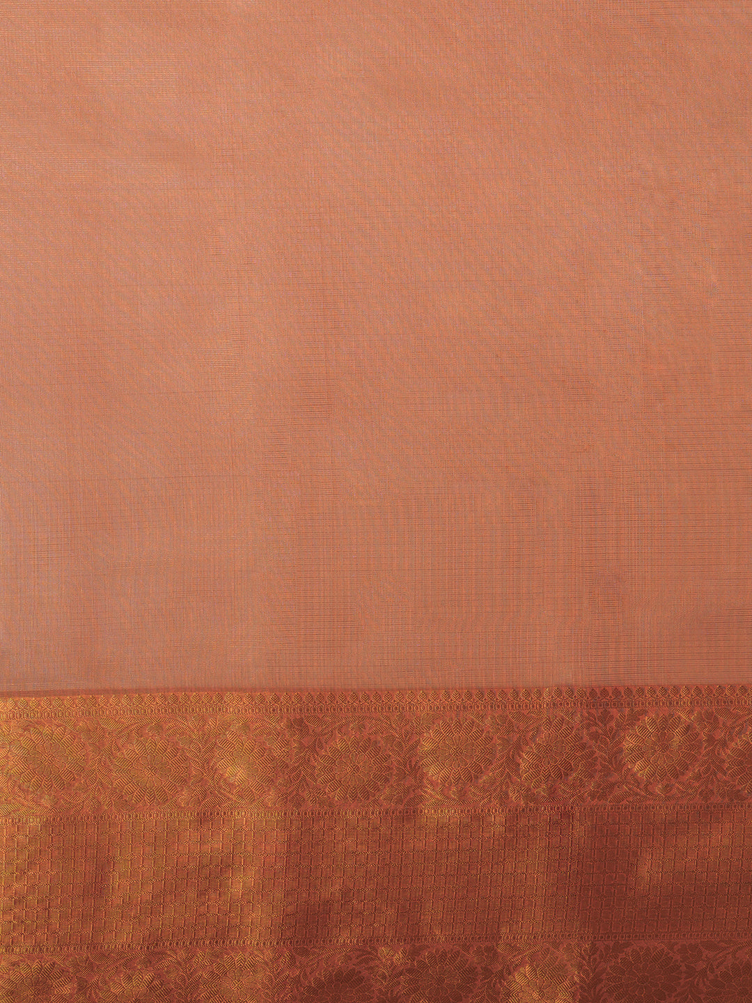 Women's Handloom peach striped banarasi tissue saree with Zari Border