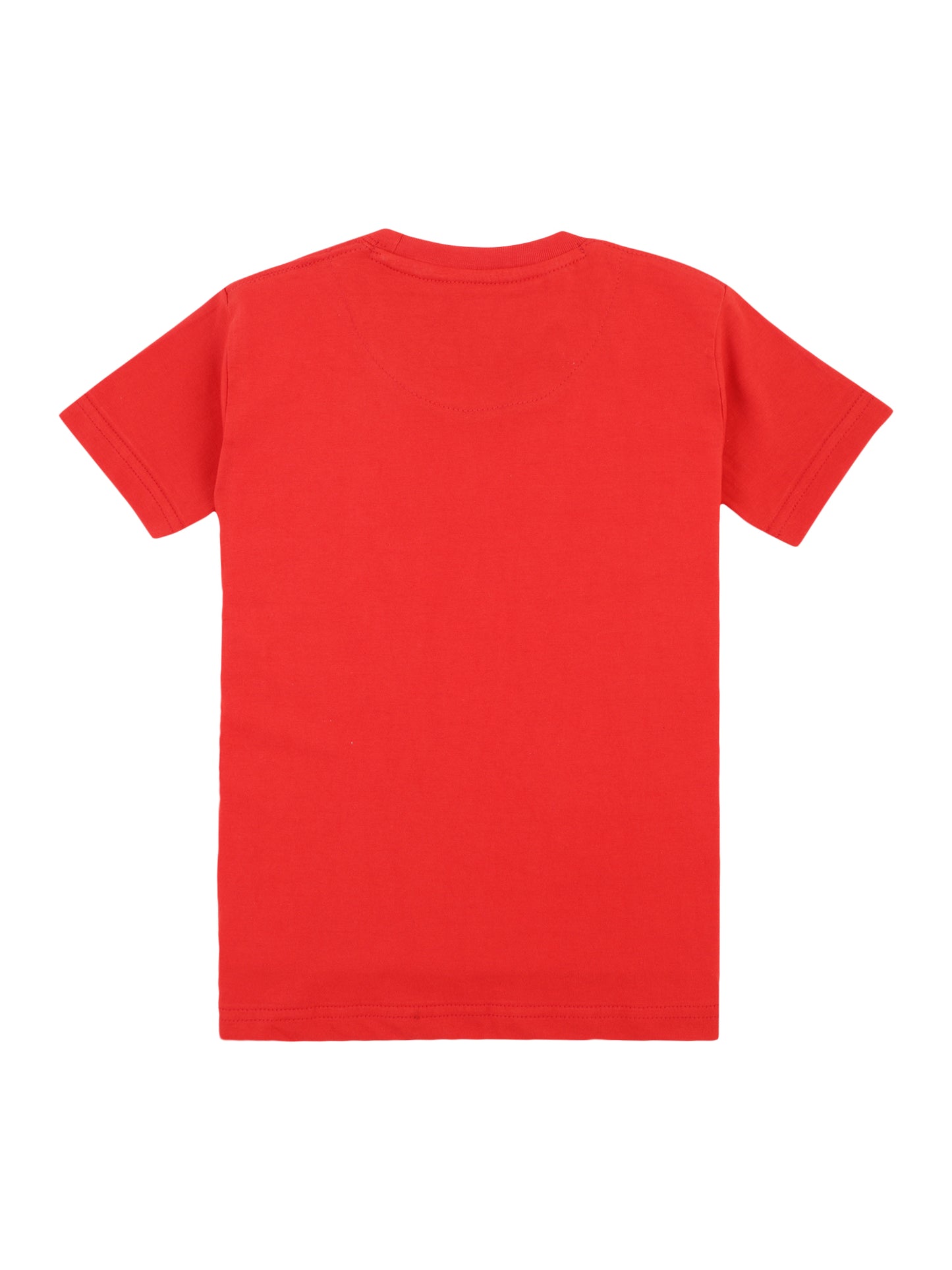 Kids Printed round neck red t-shirt