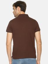 Men's Plain Brown Polo T-shirt