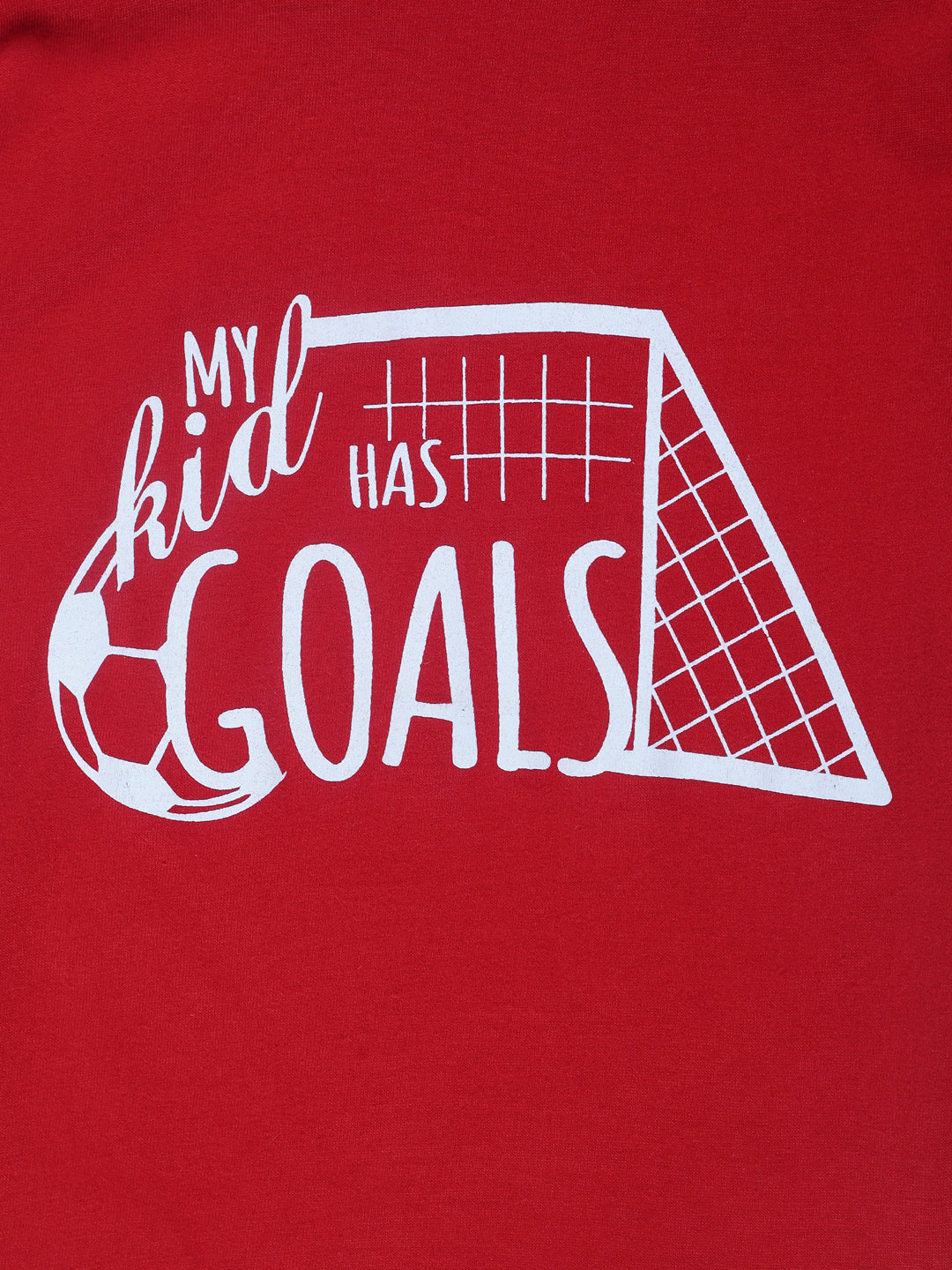 Kids Printed round neck Red t-shirt