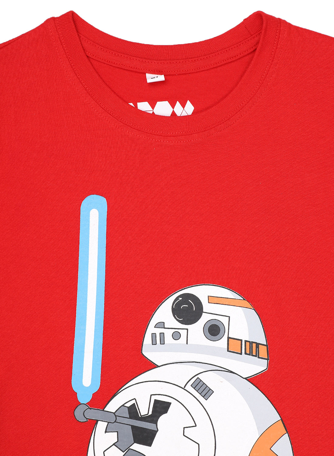 Kids Printed round neck Red t-shirt