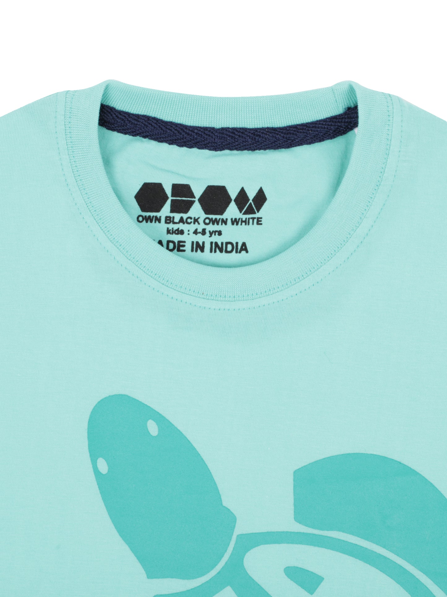 Kids Printed round neck sea turtle t-shirt