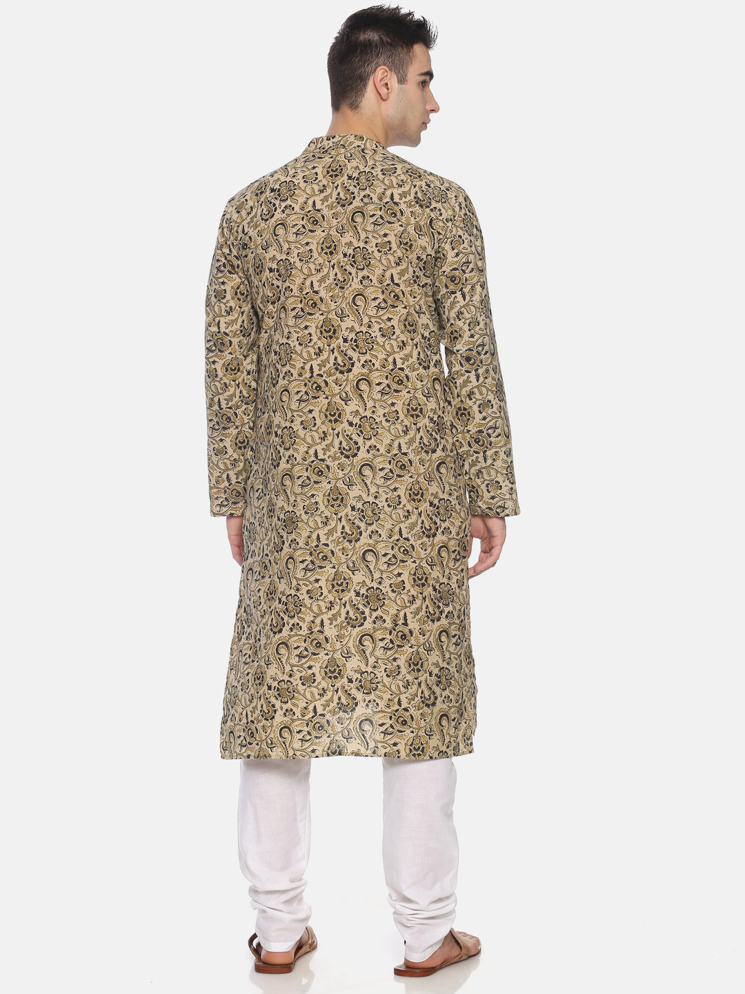 PAROKSH Men Mauve Beige woven Straight Kurta