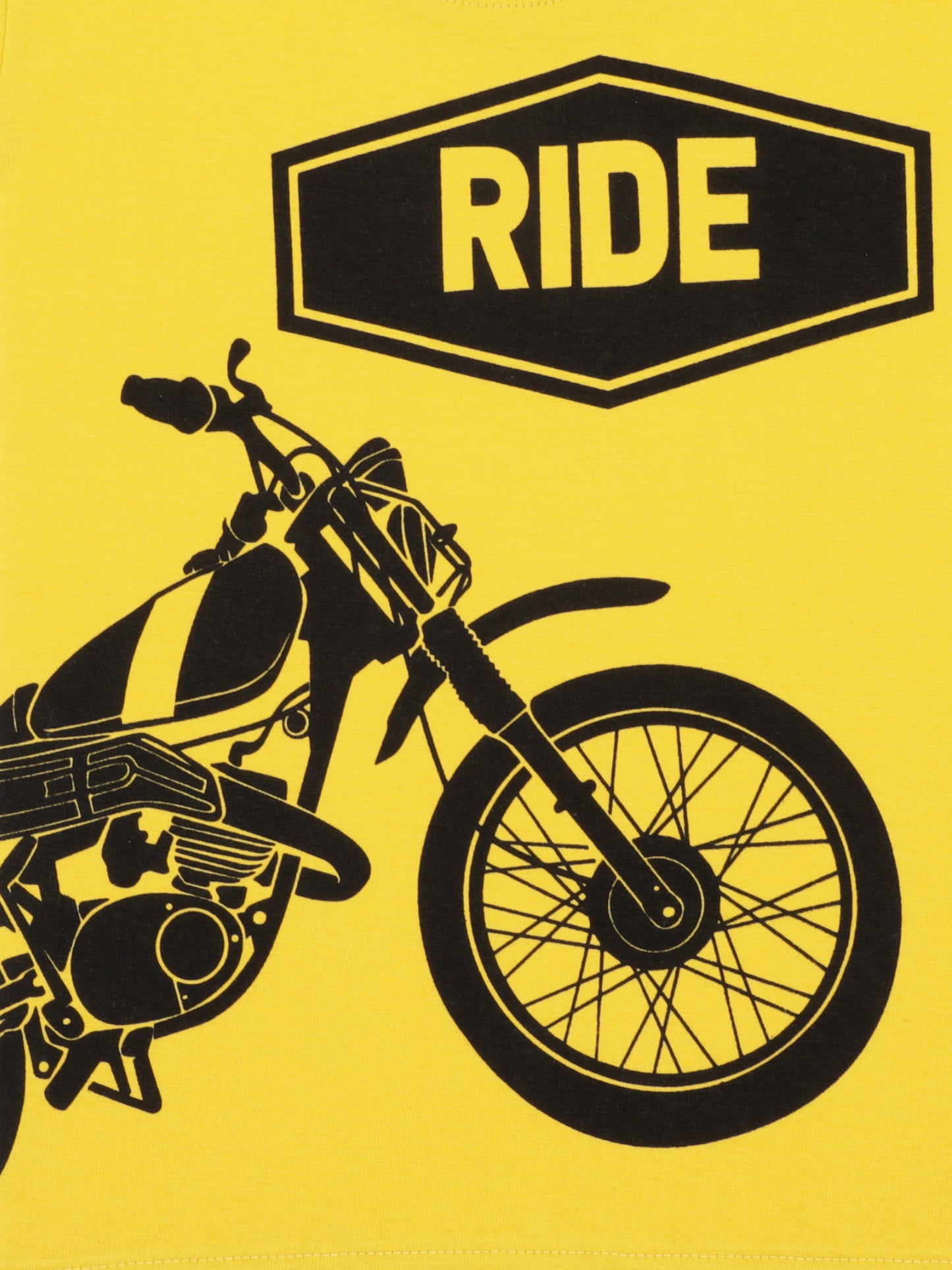 Kids Printed round neck Yellow t-shirt