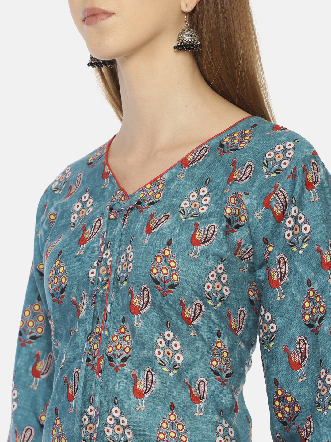 RESHA printed straight long kurta