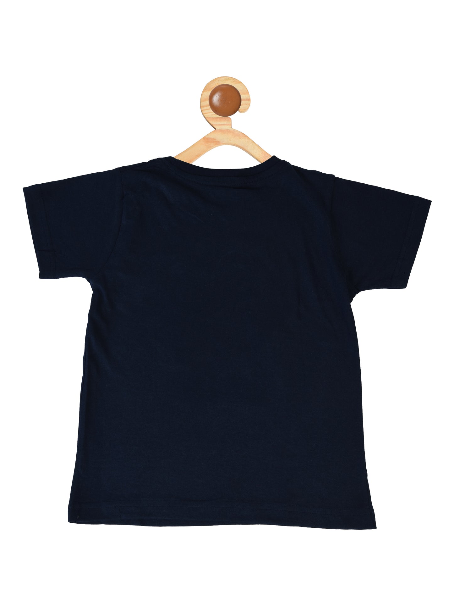 Kids Printed round neck navy blue tshirt