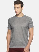 Men's solid cotton round neck T-shirt