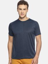 Men's solid cotton round neck T-shirt