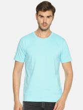 Men's solid cotton round neck T-shirt