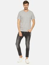 Men's Plain Grey Melagne T-shirt