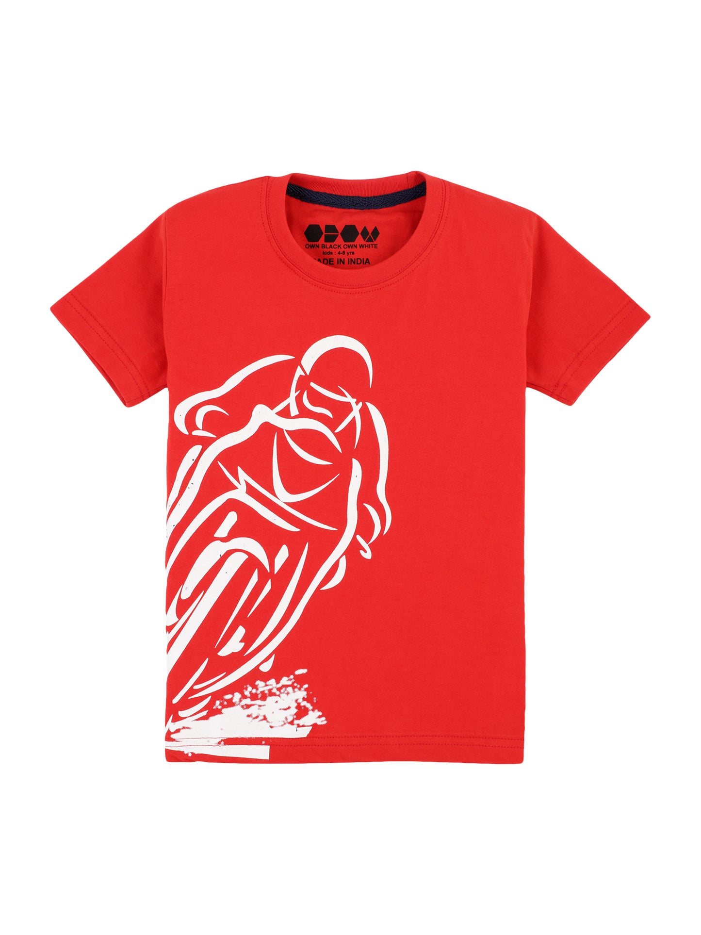 OBOW Boy's Cotton Printed Tshirt Combo (Pack of 4)