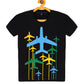 Kids Printed round neck Multi Colour Plain t-shirt