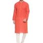 PAROKSH Men Coral  Red Butti cotton Straight Kurta