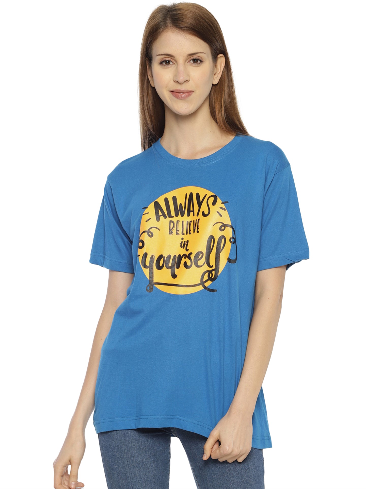 Women's Printed T-shirt(Always Believe)
