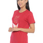 Women's Printed T-shirt(Fly Solo)