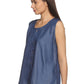 SAHORA Blue Denim Sleeveless Shirt Top