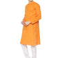 PAROKSH Mens Kesari Long Pure Handloom Ethnic Cotton Kurta