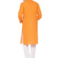 PAROKSH Mens Kesari Long Pure Handloom Ethnic Cotton Kurta