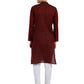 PAROKSH Men Maroon & Beige Woven Design Cotton Thread Work Handloom Kurta