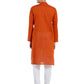 PAROKSH Men Orange & Beige Woven Design Cotton Thread Work Handloom Kurta