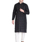 PAROKSH Men's Handloom Multi Colour Dash Ethnic ikkat Kurta